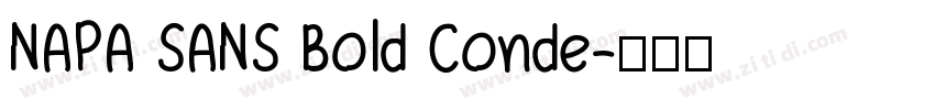 NAPA SANS Bold Conde字体转换